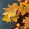 Glitzhome® 27" Fall Sunflower, Maple Leaf & Berry Swag